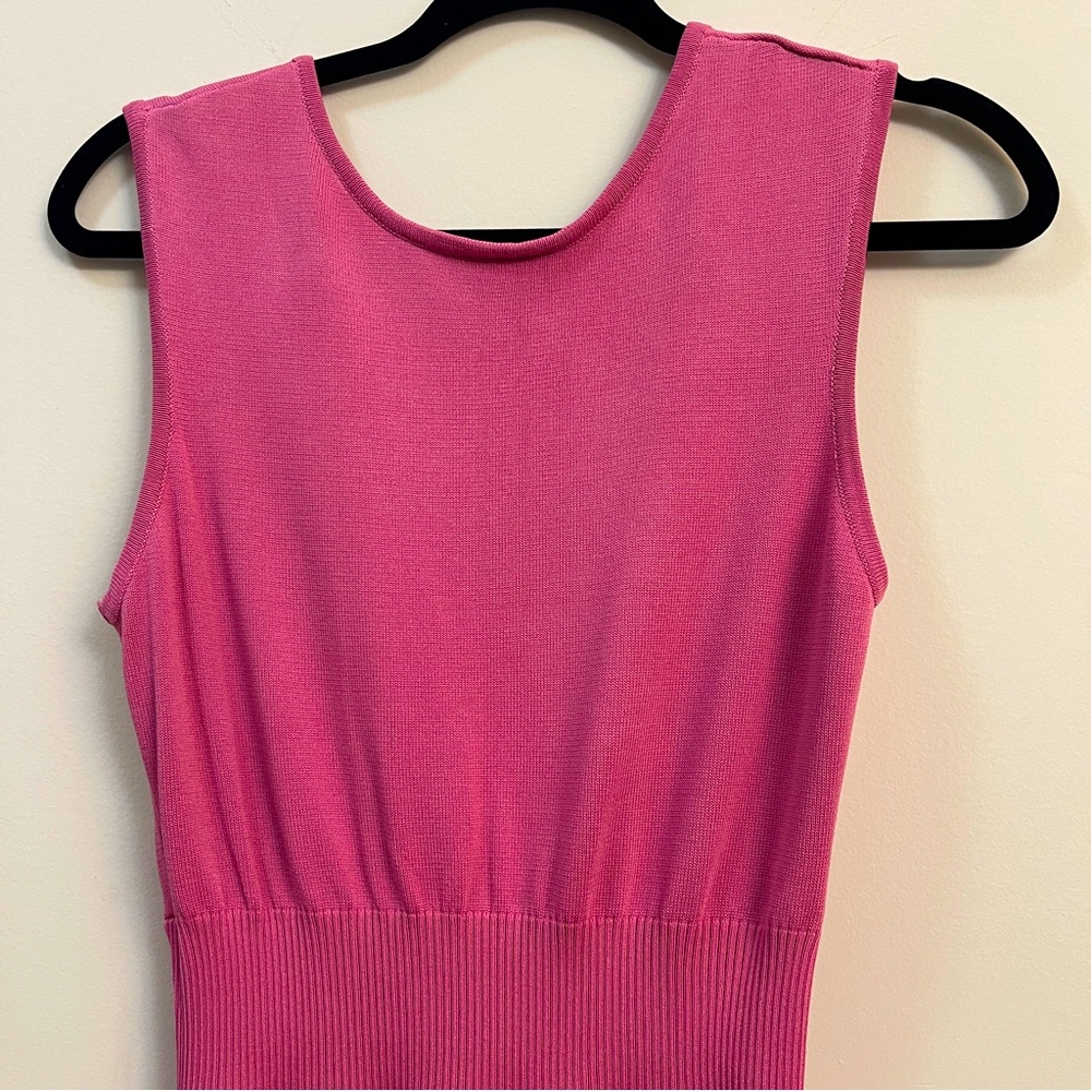 Eva Mendes for New York & Company Sleeveless Blouson Tied V-Back Knit Dress - XS - Picture 9 of 13